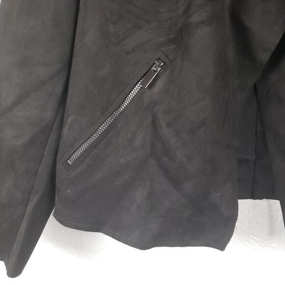 KUT from the Kloth Faux Suede Moto Jacket Military Style - XS - Picture 3 of 4